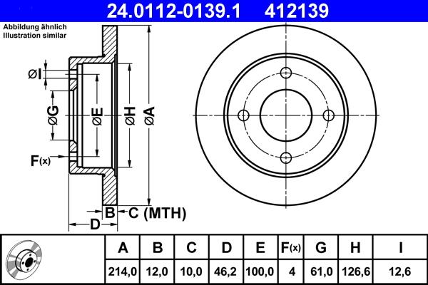 ATE 24.0112-0139.1 - Discofreno autozon.pro