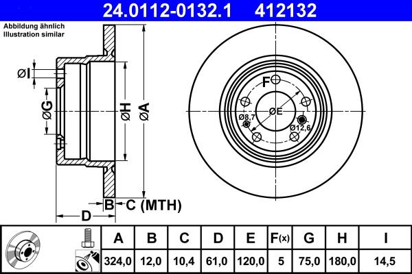 ATE 24.0112-0132.1 - Discofreno autozon.pro