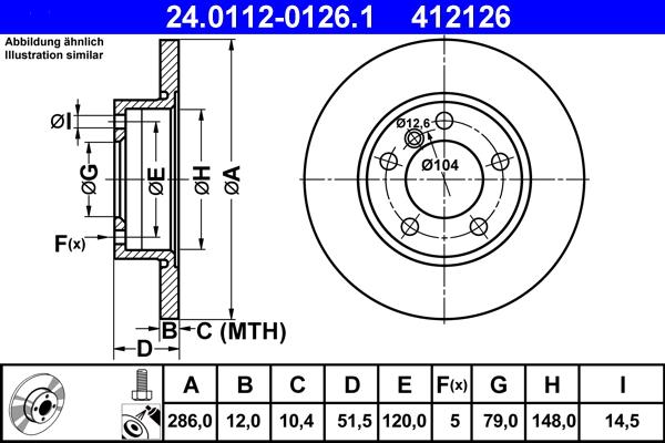 ATE 24.0112-0126.1 - Discofreno autozon.pro