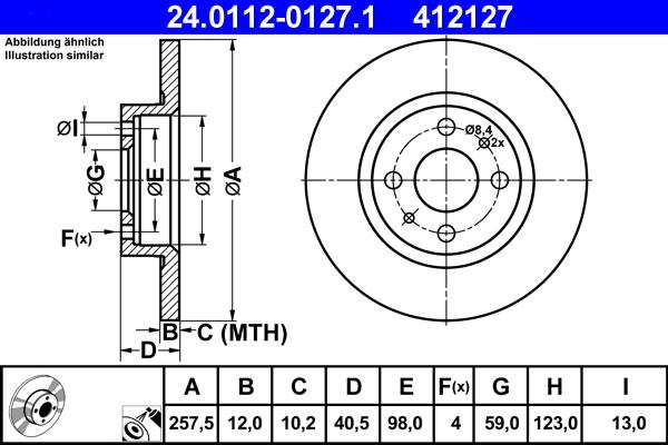 ATE 24.0112-0127.1 - Discofreno autozon.pro