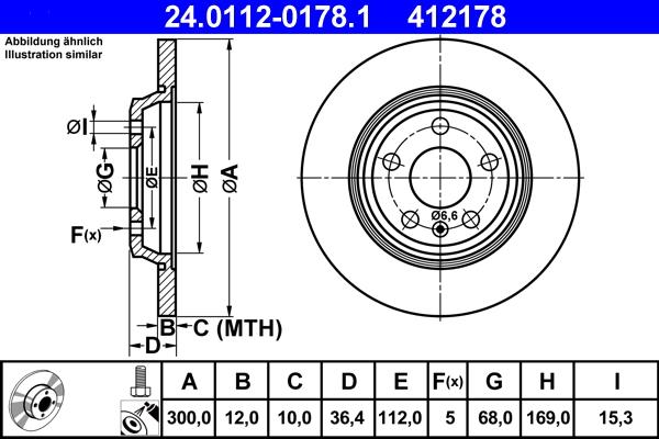 ATE 24.0112-0178.1 - Discofreno autozon.pro