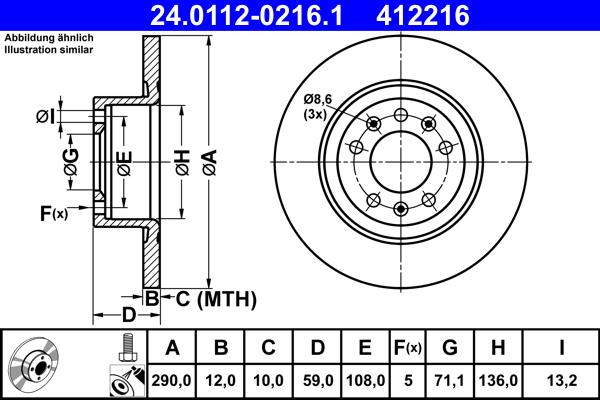 ATE 24.0112-0216.1 - Discofreno autozon.pro