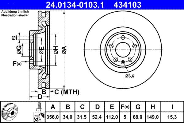 ATE 24.0134-0103.1 - Discofreno autozon.pro