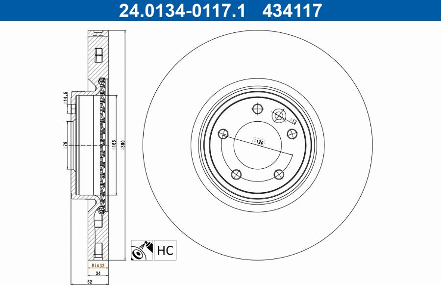 ATE 24.0134-0117.1 - Discofreno autozon.pro