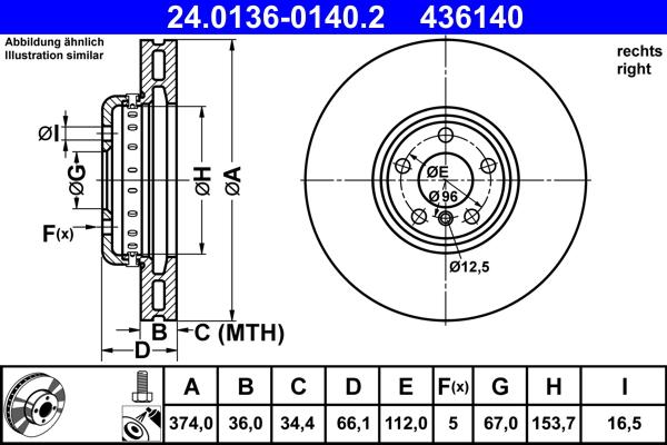 ATE 24.0136-0140.2 - Discofreno autozon.pro