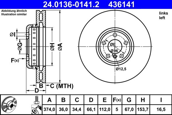 ATE 24.0136-0141.2 - Discofreno autozon.pro