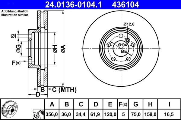 ATE 24.0136-0104.1 - Discofreno autozon.pro