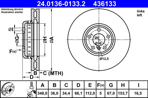 ATE 24.0136-0133.2 - Discofreno autozon.pro