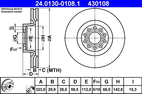 ATE 24.0130-0108.1 - Discofreno autozon.pro