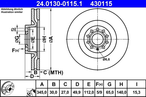 ATE 24.0130-0115.1 - Discofreno autozon.pro