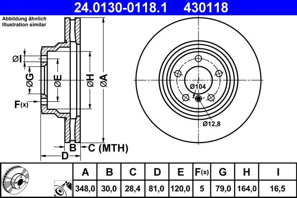 ATE 24.0130-0118.1 - Discofreno autozon.pro