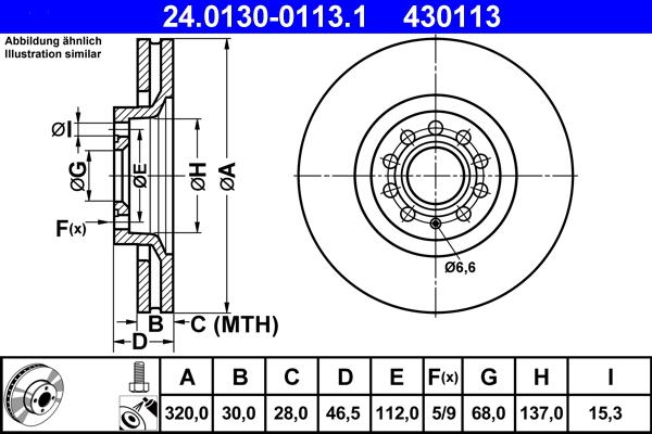 ATE 24.0130-0113.1 - Discofreno autozon.pro