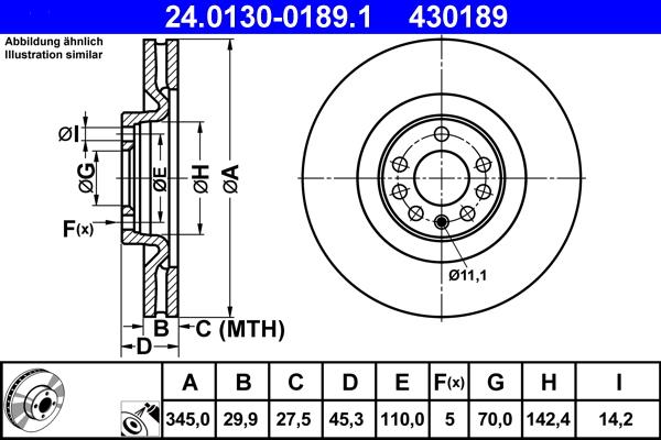 ATE 24.0130-0189.1 - Discofreno autozon.pro