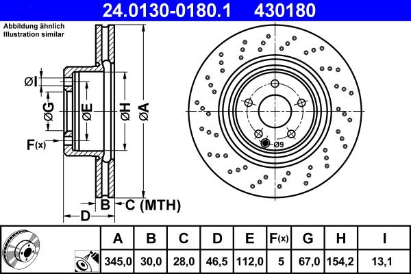 ATE 24.0130-0180.1 - Discofreno autozon.pro