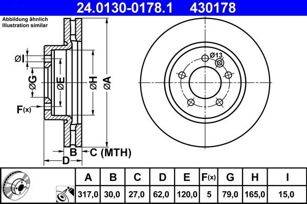 ATE 24.0130-0178.1 - Discofreno autozon.pro