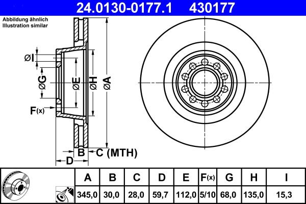 ATE 24.0130-0177.1 - Discofreno autozon.pro