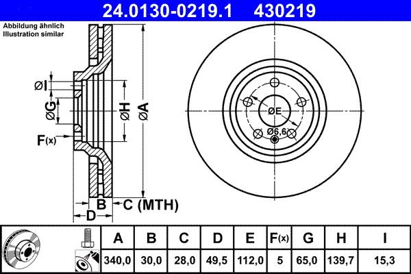 ATE 24.0130-0219.1 - Discofreno autozon.pro