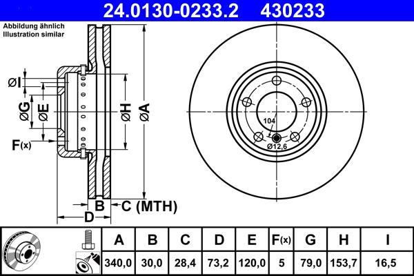 ATE 24.0130-0233.2 - Discofreno autozon.pro