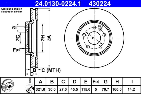 ATE 24.0130-0224.1 - Discofreno autozon.pro