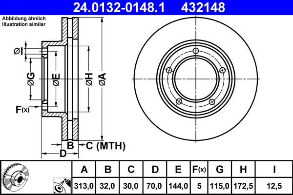 ATE 24.0132-0148.1 - Discofreno autozon.pro