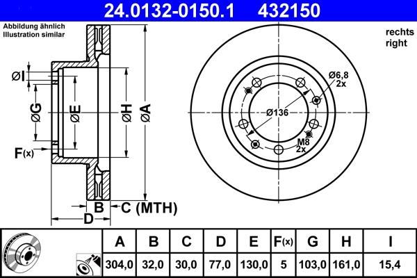 ATE 24.0132-0150.1 - Discofreno autozon.pro