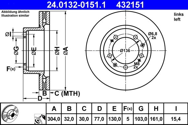 ATE 24.0132-0151.1 - Discofreno autozon.pro