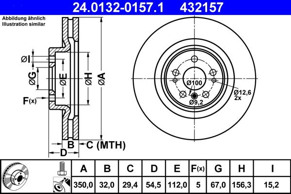 ATE 24.0132-0157.1 - Discofreno autozon.pro