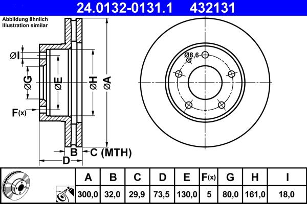 ATE 24.0132-0131.1 - Discofreno autozon.pro