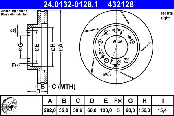 ATE 24.0132-0128.1 - Discofreno autozon.pro