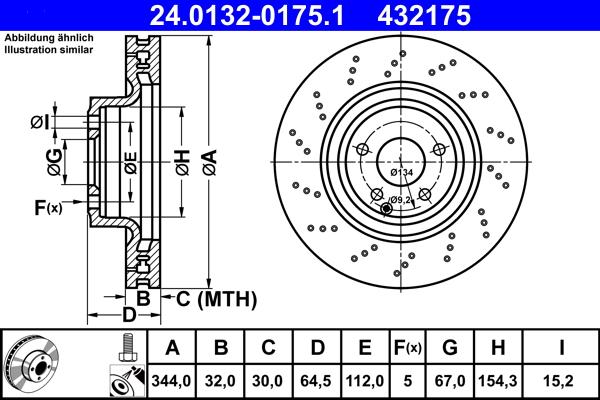 ATE 24.0132-0175.1 - Discofreno autozon.pro