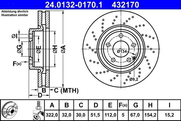 ATE 24.0132-0170.1 - Discofreno autozon.pro