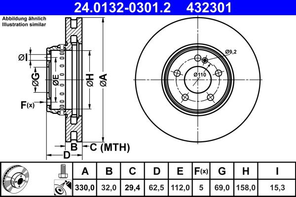 ATE 24.0132-0301.2 - Discofreno autozon.pro