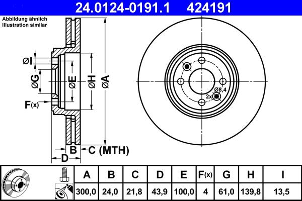 ATE 24.0124-0191.1 - Discofreno autozon.pro