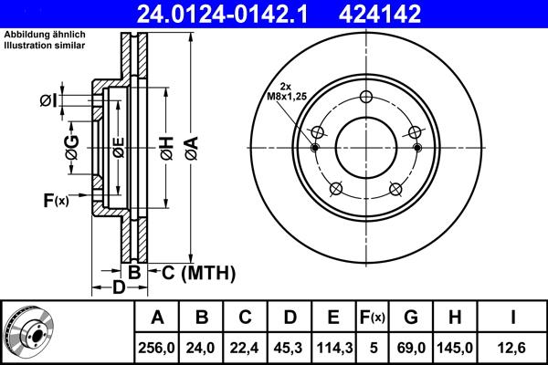 ATE 24.0124-0142.1 - Discofreno autozon.pro