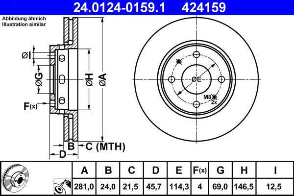 ATE 24.0124-0159.1 - Discofreno autozon.pro