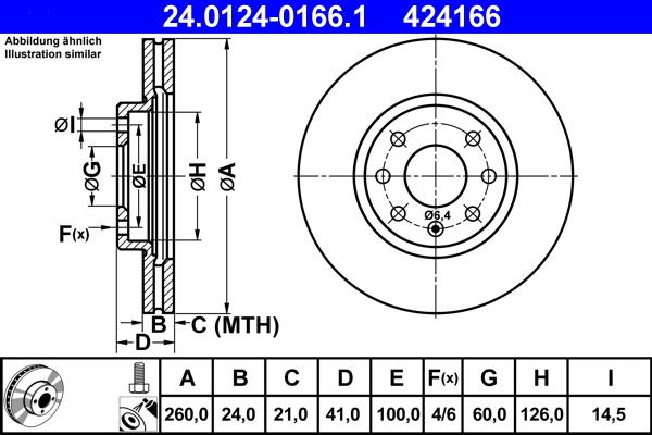 ATE 24.0124-0166.1 - Discofreno autozon.pro