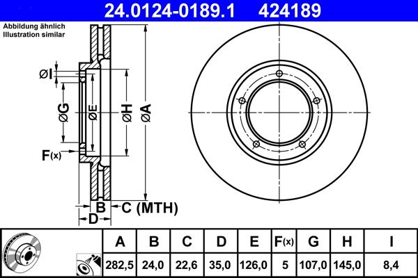 ATE 24.0124-0189.1 - Discofreno autozon.pro