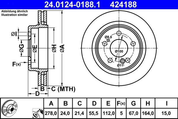 ATE 24.0124-0188.1 - Discofreno autozon.pro