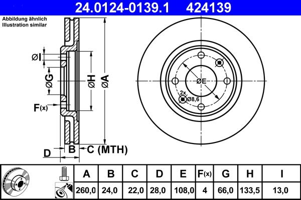 ATE 24.0124-0139.1 - Discofreno autozon.pro