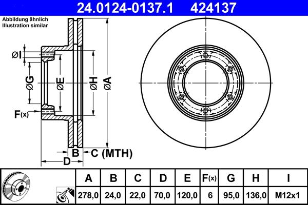 ATE 24.0124-0137.1 - Discofreno autozon.pro