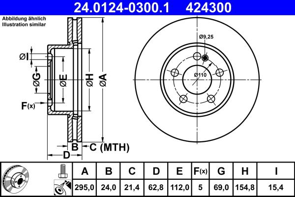 ATE 24.0124-0300.1 - Discofreno autozon.pro