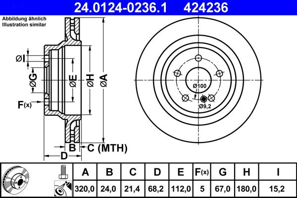 ATE 24.0124-0236.1 - Discofreno autozon.pro