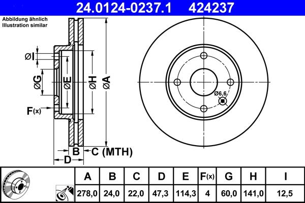 ATE 24.0124-0237.1 - Discofreno autozon.pro