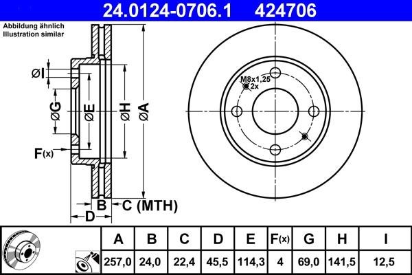 ATE 24.0124-0706.1 - Discofreno autozon.pro