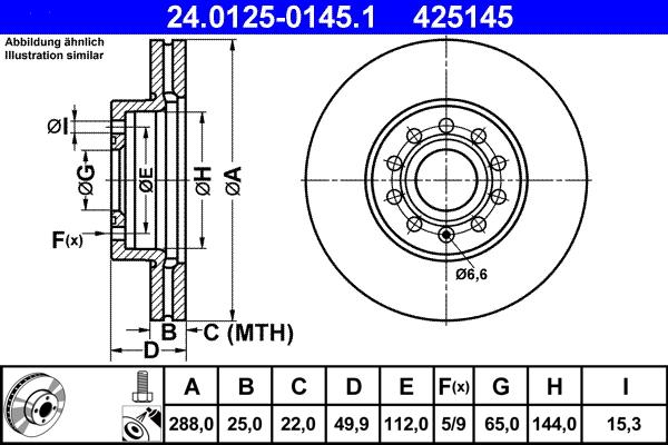 ATE 24.0125-0145.1 - Discofreno autozon.pro