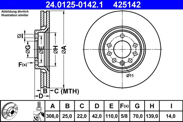 ATE 24.0125-0142.1 - Discofreno autozon.pro