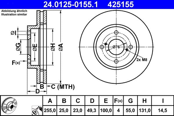 ATE 24.0125-0155.1 - Discofreno autozon.pro