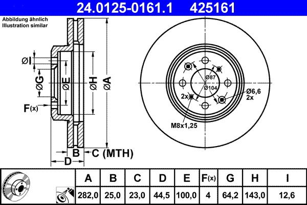 ATE 24.0125-0161.1 - Discofreno autozon.pro