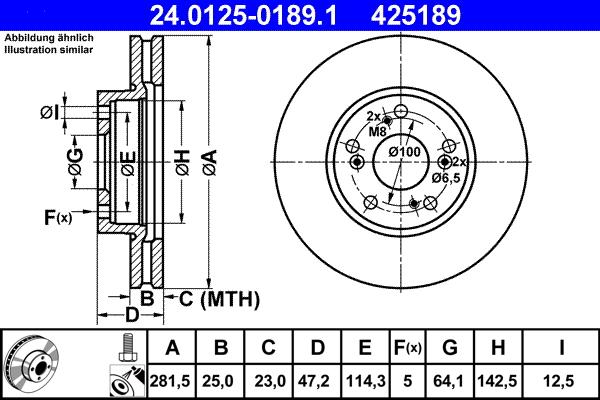 ATE 24.0125-0189.1 - Discofreno autozon.pro