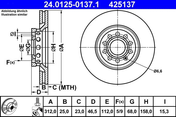 ATE 24.0125-0137.1 - Discofreno autozon.pro